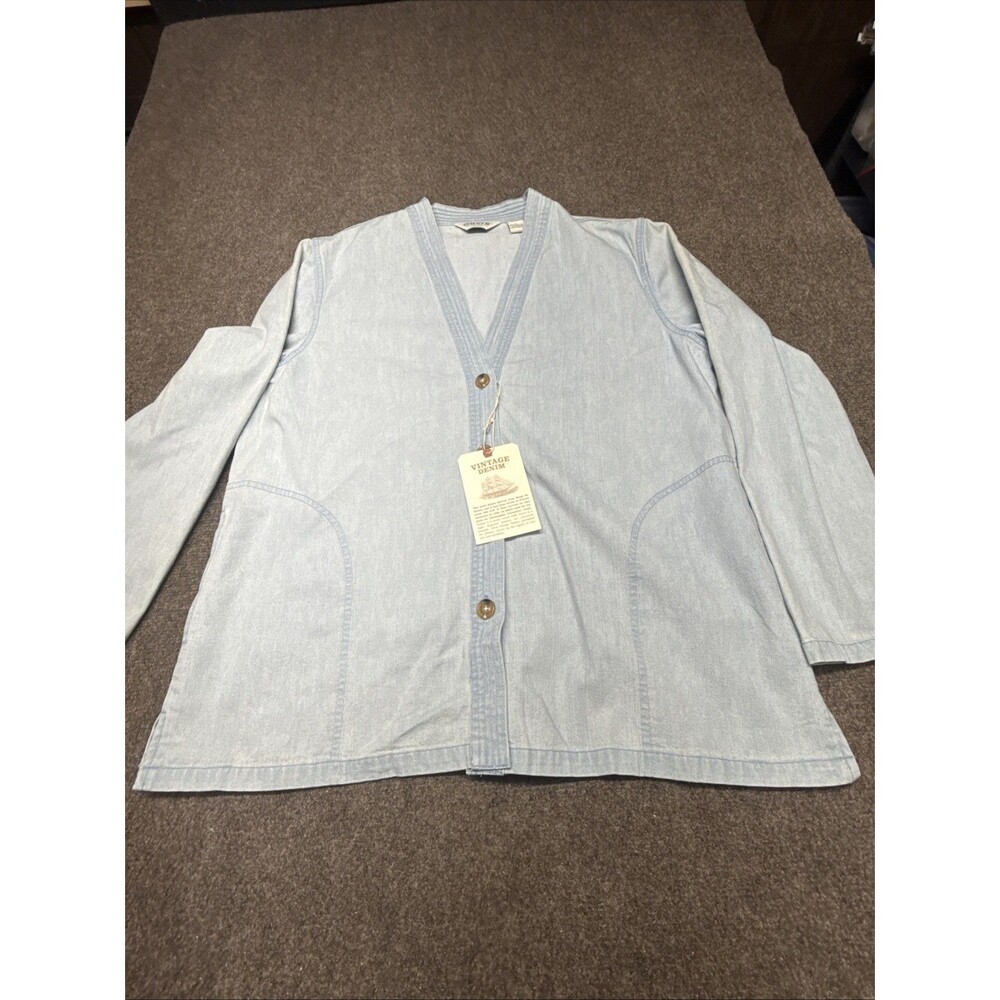 NWT Orvis Women's 100% Cotton Light Blue Jacket Shacket & Pants Set Large